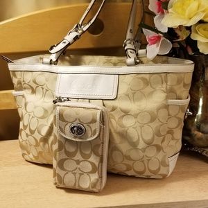 Coach Gallery Pleated Handbag & Matching Wallet